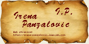 Irena Panzalović vizit kartica